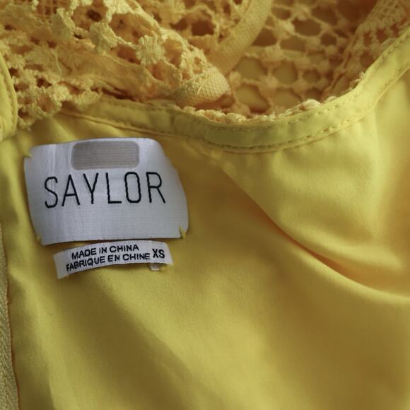 Saylor Leilani Lace Midi In Yellow Women’s Size XS - Picture 10 of 14